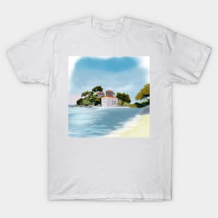 Greek Paradise Illustration T-Shirt